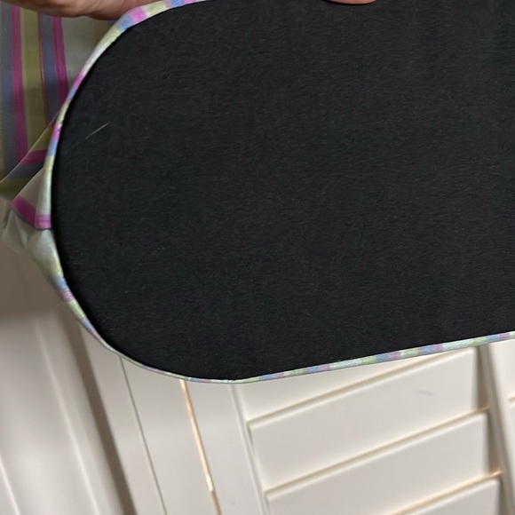 Della Q Silk striped small handbag purse‎ tote - Picture 7 of 9